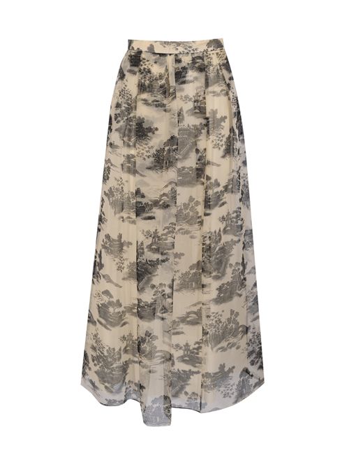 Gonna MSESABBIA in organza di seta stampata MAX MARA STUDIO | 2616101034600002